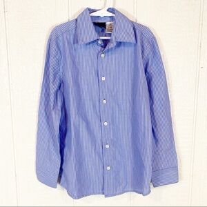 Boys TFW Blue Striped Button Down Shirt 8